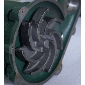 Pictured is Zoeller Premium Model M63 cast iron impeller. M63 castw iron impeller is more durable thatn M53 plastic impeller 